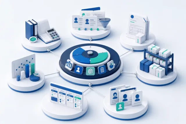 Complete ERP connecting finance, sales, purchasing, inventory, people, projects and analytics